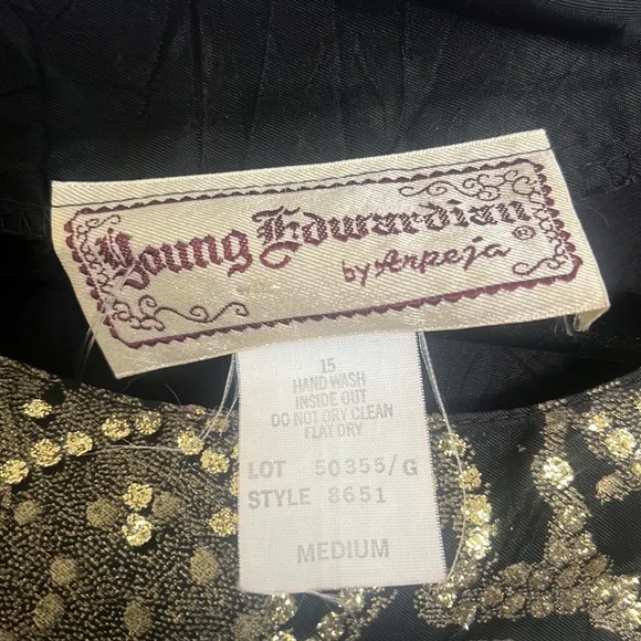 Vintage Bedazzled Gold Lion Long Sleeve Sweater - Picture 2 of 3